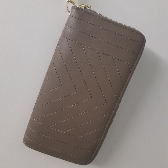 Dark Beige Wristlet and Wallet - Picture 3 of 5